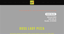 Desktop Screenshot of bossladypizza.com